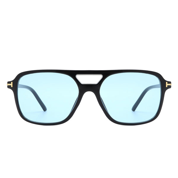 Skyhavoc - Retro Square Brow-Bar Aviator Sunglasses