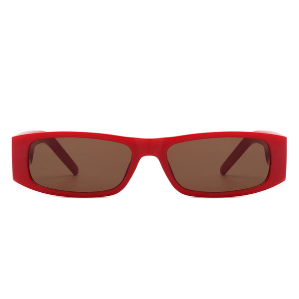 Skyrider - Retro Rectangle Narrow Square Slim Sunglasses
