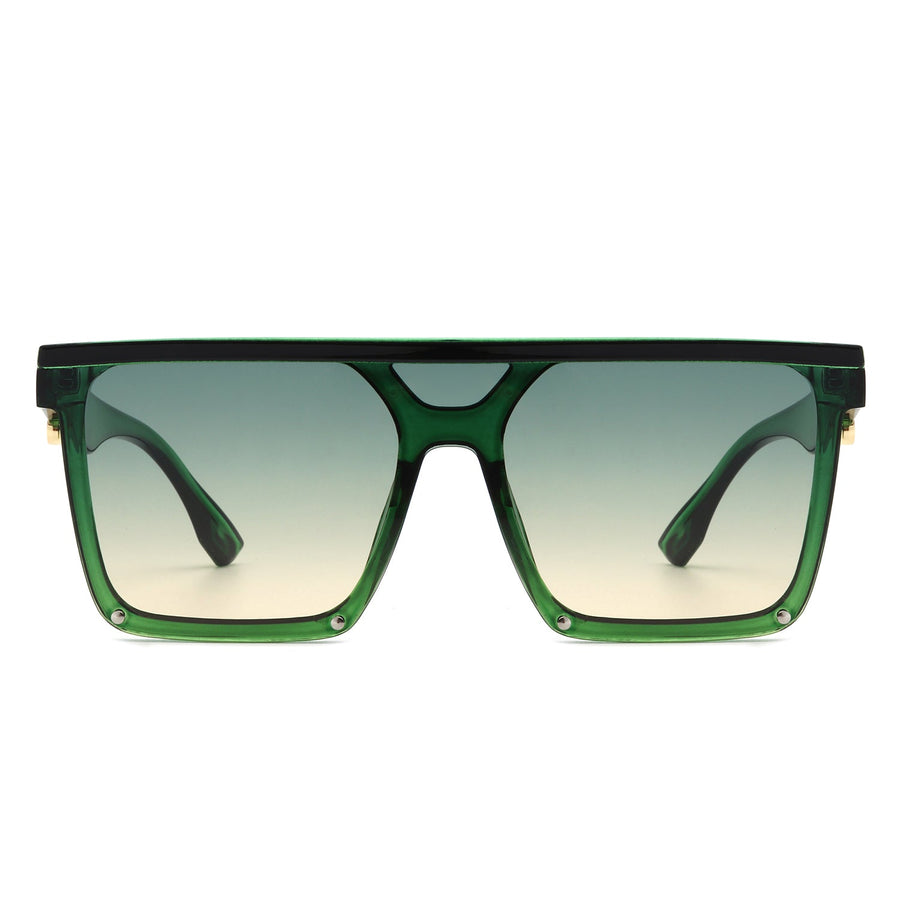 Sunquest Oversized Square Flat Top Sunglasses- 6 Colors