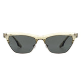 Mistique - Women Retro Half Frame Square Fashion Cat Eye Sunglasses