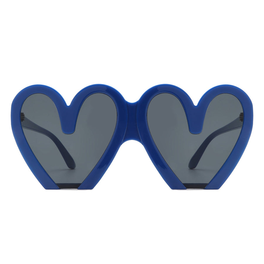 Skylette Heart Shaped Oversized Sunglasses- 7 Colors