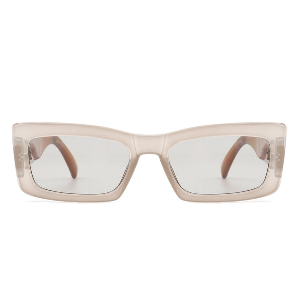 Illumyne - Retro Narrow Rectangle Flat Top Slim Fashion Sunglasses