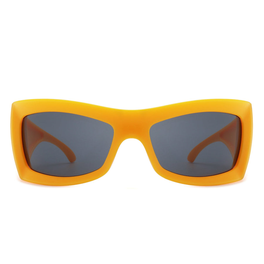 Skytalon Retro Square Chunky Wrap-Around Sunglasses- 6 Colors