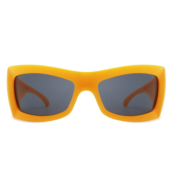 Skytalon - Retro Square Chunky Wrap Around Sunglasses