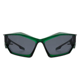 Pollich Futuristic Rectangle Geometric Chunky Square Sunglasses- 6 Colors