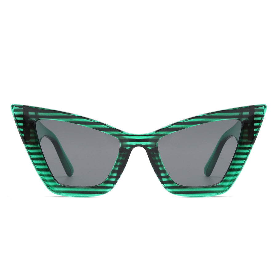 Stardaze Retro Square High-Pointed Cat-Eye Sunglasses- 7 Colors