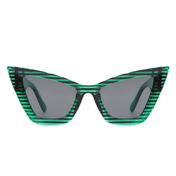 Stardaze - Retro Square High Pointed Cat Eye Sunglasses