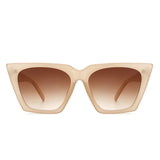 Flarebit - Women Cat-Eye Retro Oversized Square Sunglasses- 5 Colors