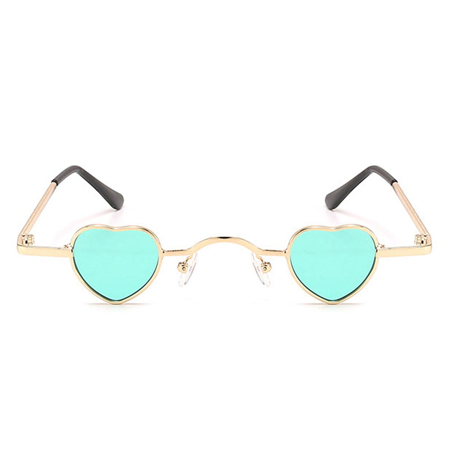 Zyral Metal Heart Shaped Tinted Mini Color Pop Sunglasses- 6 Colors
