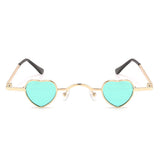 Zyral Metal Heart Shaped Tinted Mini Color Pop Sunglasses- 6 Colors