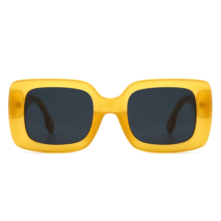Jadestone - Square Retro Flat Top Fashion Sunglasses