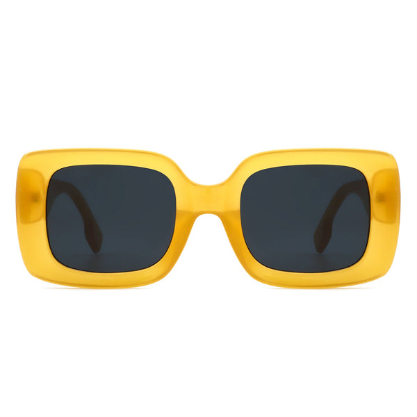 Jadestone - Square Retro Flat Top Fashion Sunglasses