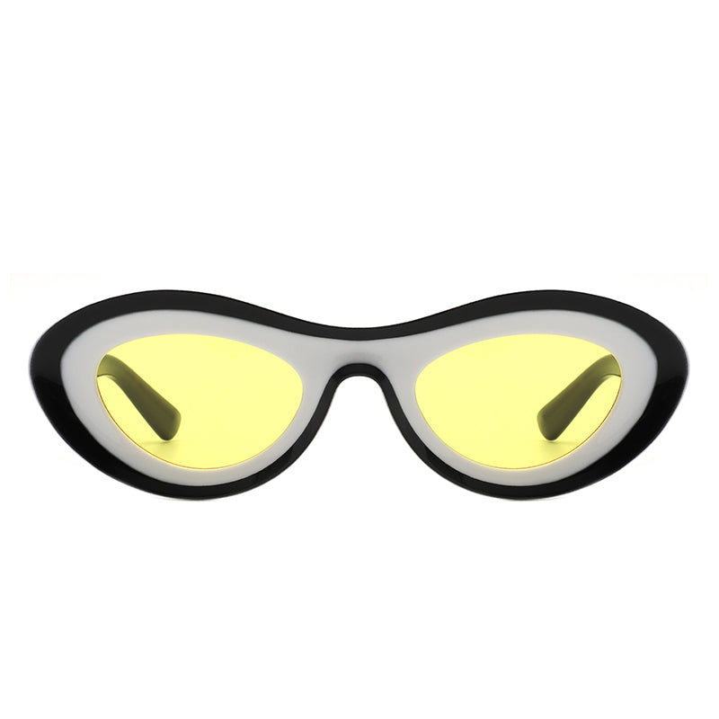 Alba Oval Retro Round Tinted Fashion Sunglasses- 6 Colors