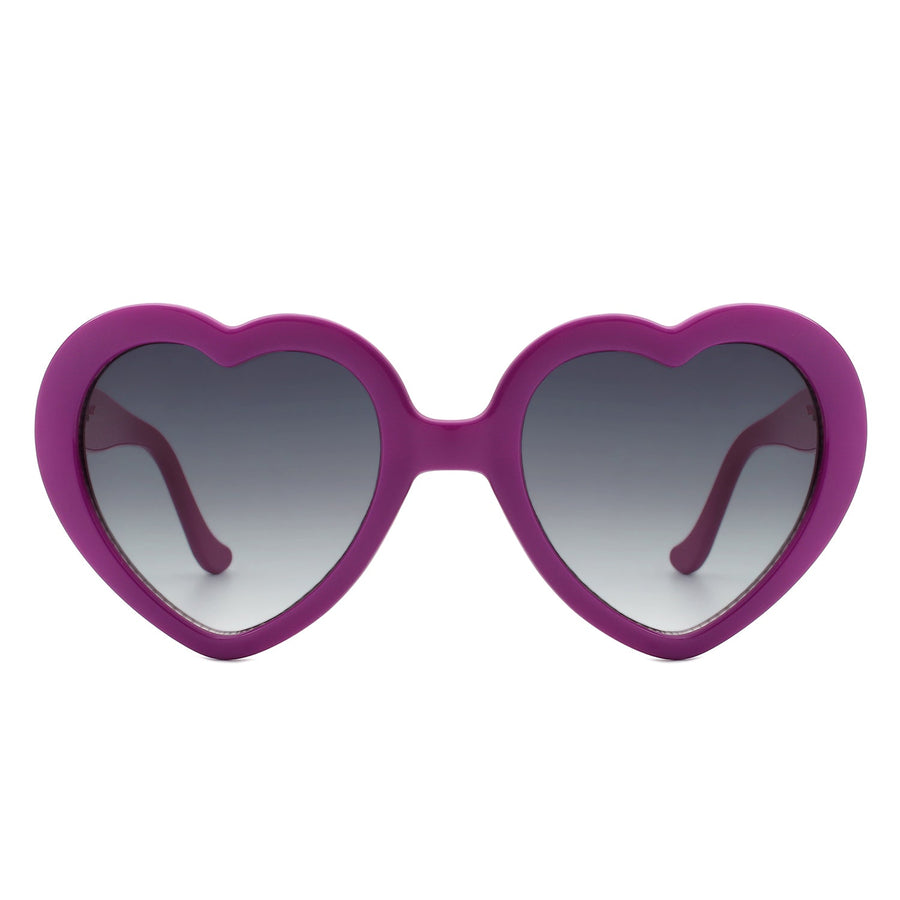 Glowlily - Playful Mod Clout Heart Shaped Sunglasses- 4 Colors
