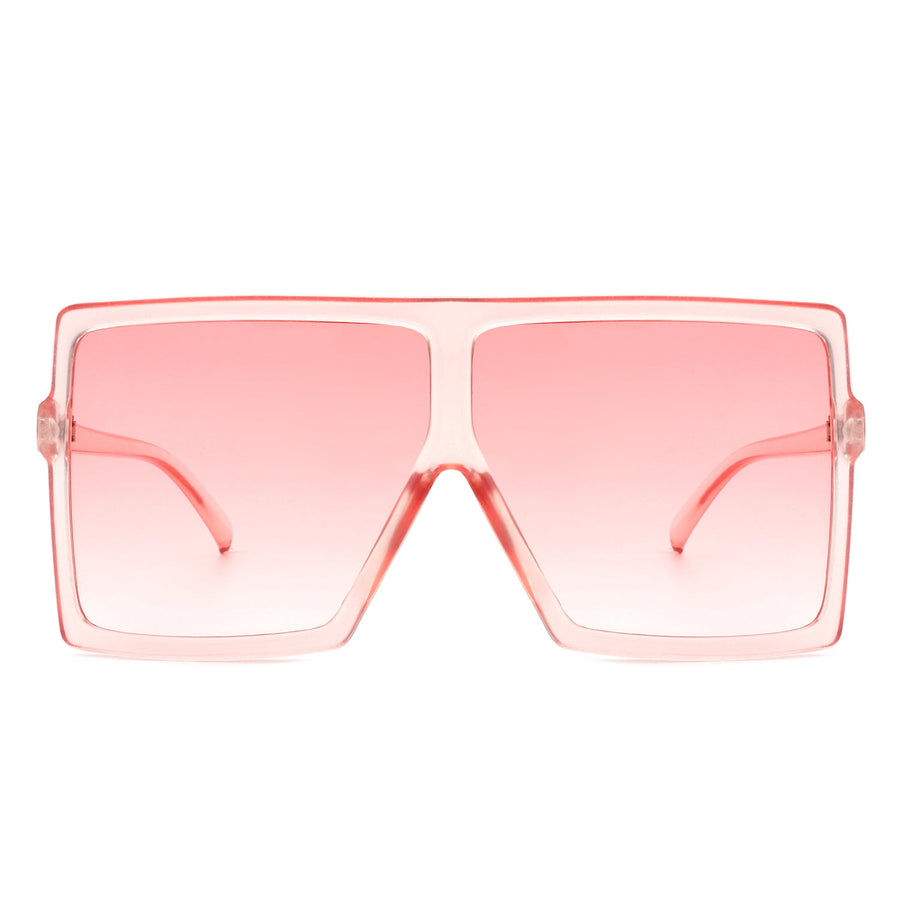 Zenithia - Square Oversized Flat Top Sunglasses- 9 Colors