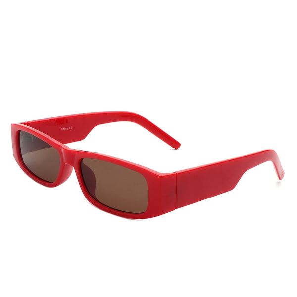 Skyrider - Retro Rectangle Narrow Square Slim Sunglasses