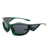 Pollich Futuristic Rectangle Geometric Chunky Square Sunglasses- 6 Colors