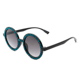 Dreamwey Round Oversized Rhinestone Fashion Sunglasses- 6 Colors