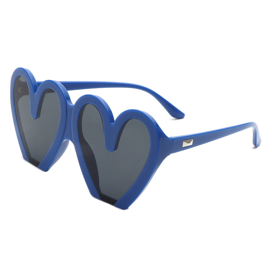 Skylette Heart Shaped Oversized Sunglasses- 7 Colors