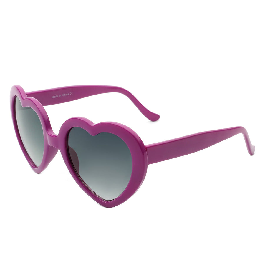 Glowlily - Playful Mod Clout Heart Shaped Sunglasses- 4 Colors