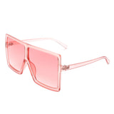 Zenithia - Square Oversized Flat Top Sunglasses- 9 Colors
