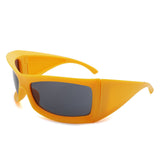Skytalon Retro Square Chunky Wrap-Around Sunglasses- 6 Colors