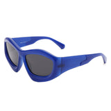 Xaron - Geometric Square Tinted Oversized Chunky Sunglasses- 5 Colors