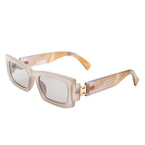 Illumyne - Retro Narrow Rectangle Flat Top Slim Sunglasses- 6 Colors