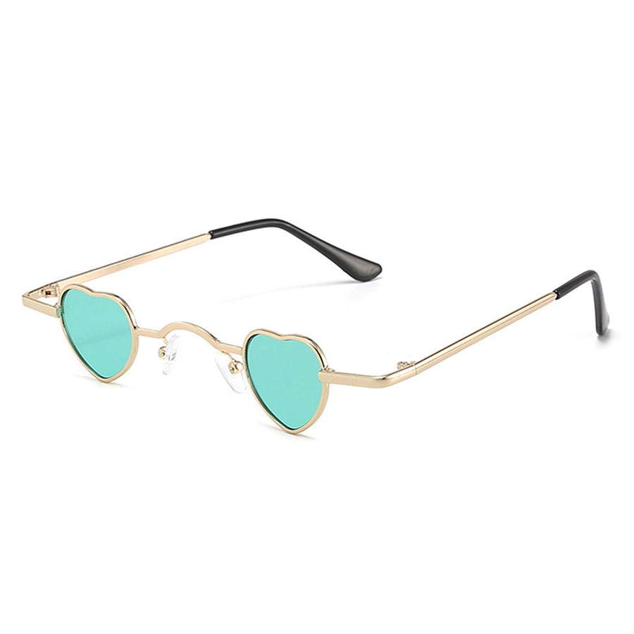 Zyral Metal Heart Shaped Tinted Mini Color Pop Sunglasses- 6 Colors