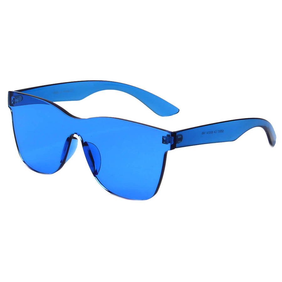 LEMOORE | Retro Flat Lens Candy Color Square Rimless Sunglasses- 5 Colors