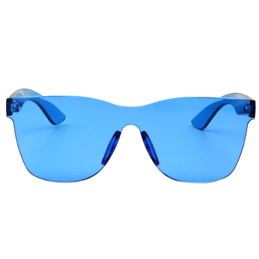 LEMOORE | Retro Flat Lens Candy Color Square Rimless Sunglasses- 5 Colors