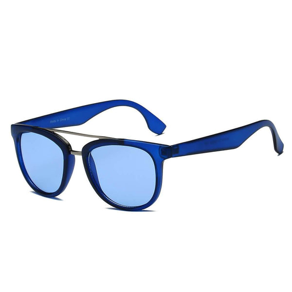BENTON | Classic Round Brow-Bar Fashion Sunglasses