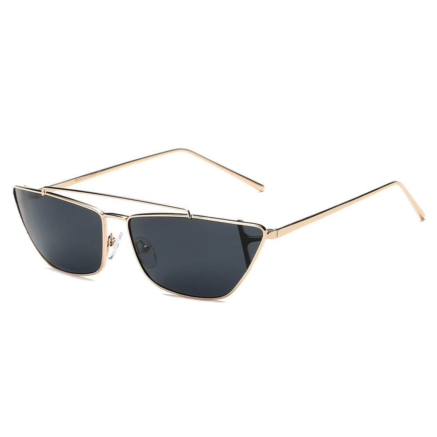 ESTEVAN Metal Retro Flat Lens Rectangular Sunglasses- 4 Colors