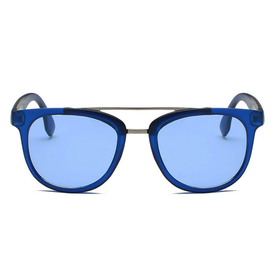 BENTON | Classic Round Brow-Bar Fashion Sunglasses