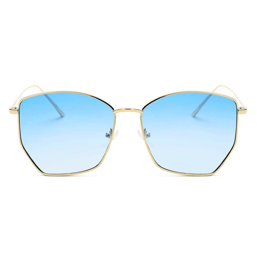 Cardiff - Women Oversize Geometric Metal Fashion Sunglasses