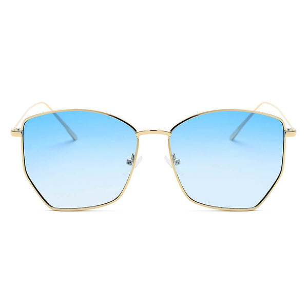 Cardiff - Women Oversize Geometric Metal Fashion Sunglasses