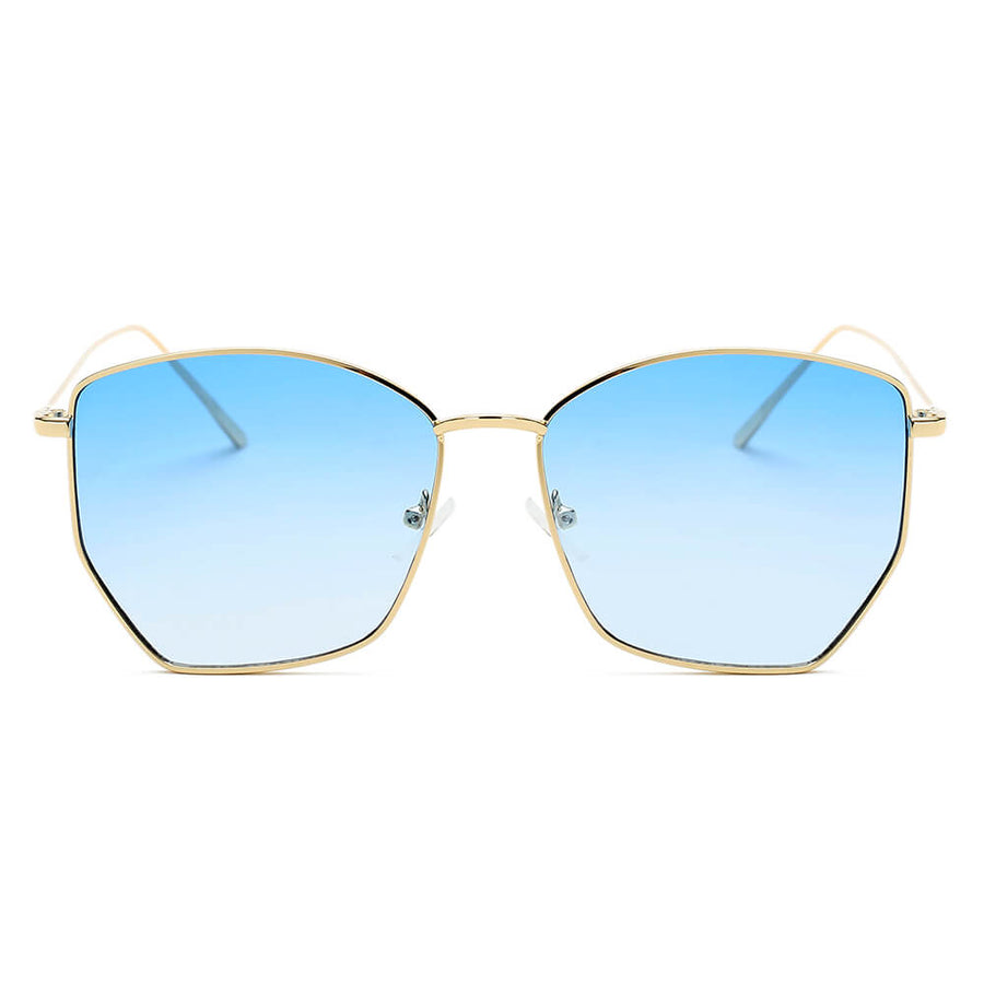 Cardiff - Women Oversize Geometric Metal Fashion Sunglasses