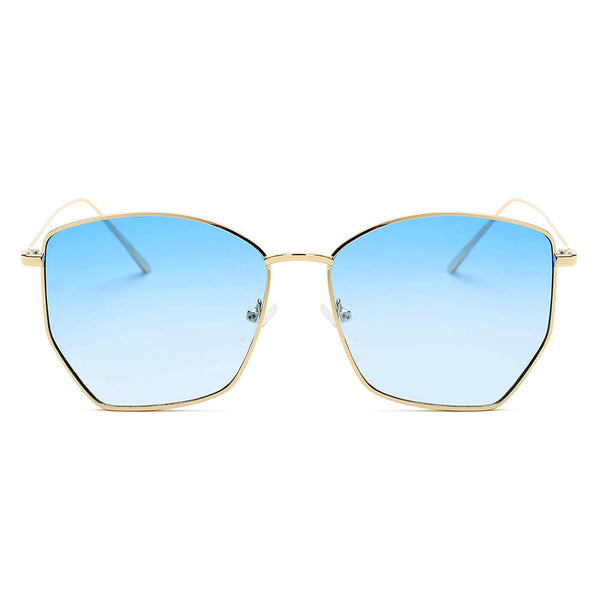 Cardiff - Women Oversize Geometric Metal Fashion Sunglasses