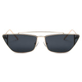 ESTEVAN Metal Retro Flat Lens Rectangular Sunglasses- 4 Colors