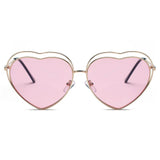 MESA | Metal Halo Wire Art Heart Shape Color Lens Sunglasses- 5 Colors