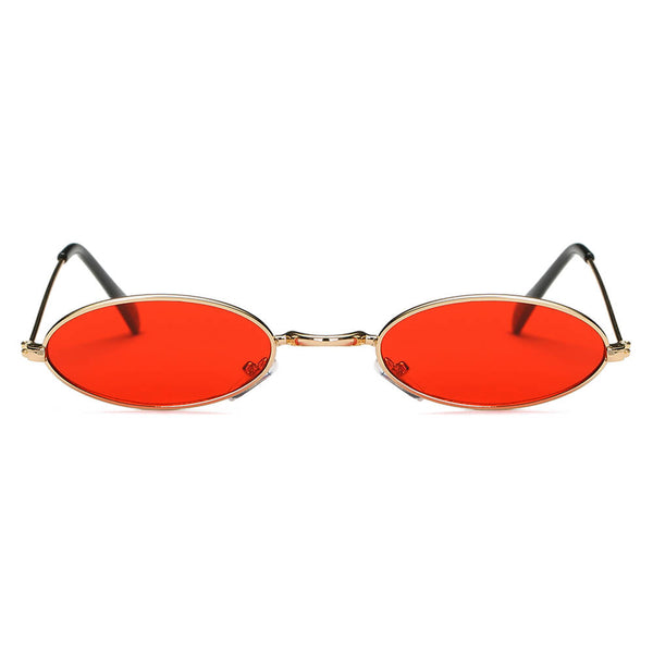 LANSING | True Retro Vintage Slim Metal Oval Sunglasses