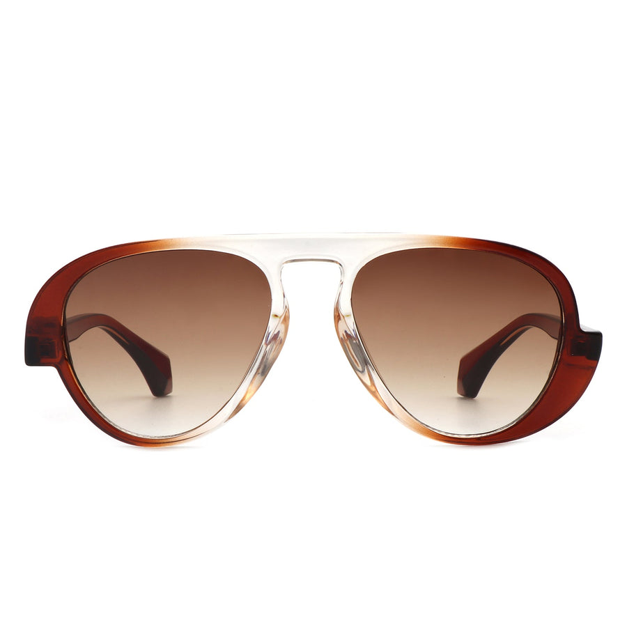 Twinklez Futuristic Chunky Aviator Fashion Sunglasses- 7 Colors