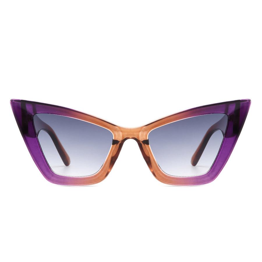 Stardaze Retro Square High-Pointed Cat-Eye Sunglasses- 7 Colors