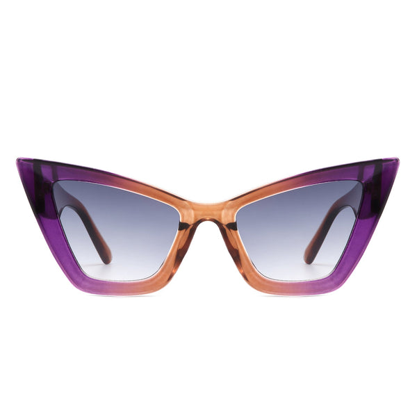Stardaze - Retro Square High Pointed Cat Eye Sunglasses