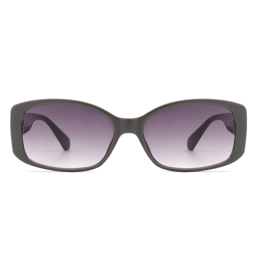 Fantasie - Rectangular Narrow Retro Tinted Fashion Square Sunglasses