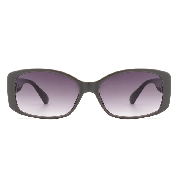 Fantasie - Rectangular Narrow Retro Tinted Fashion Square Sunglasses