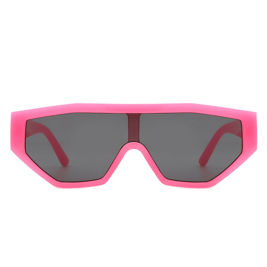 Firelily - Geometric Square Futuristic Sunglasses- 6 Colors