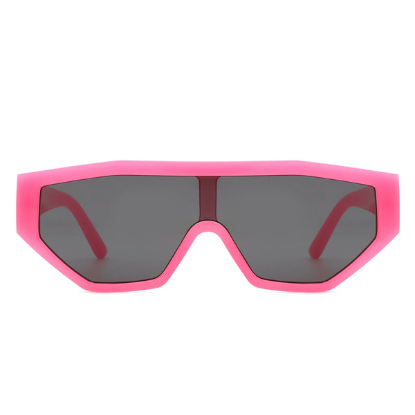 Firelily - Geometric Square Futuristic Fashion Sunglasses