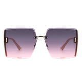 Phoenixy - Square Oversize Half Frame Fashion Women Sunglasses