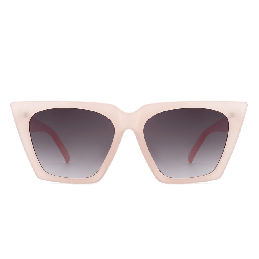 Flarebit - Women Cat-Eye Retro Oversized Square Sunglasses- 5 Colors